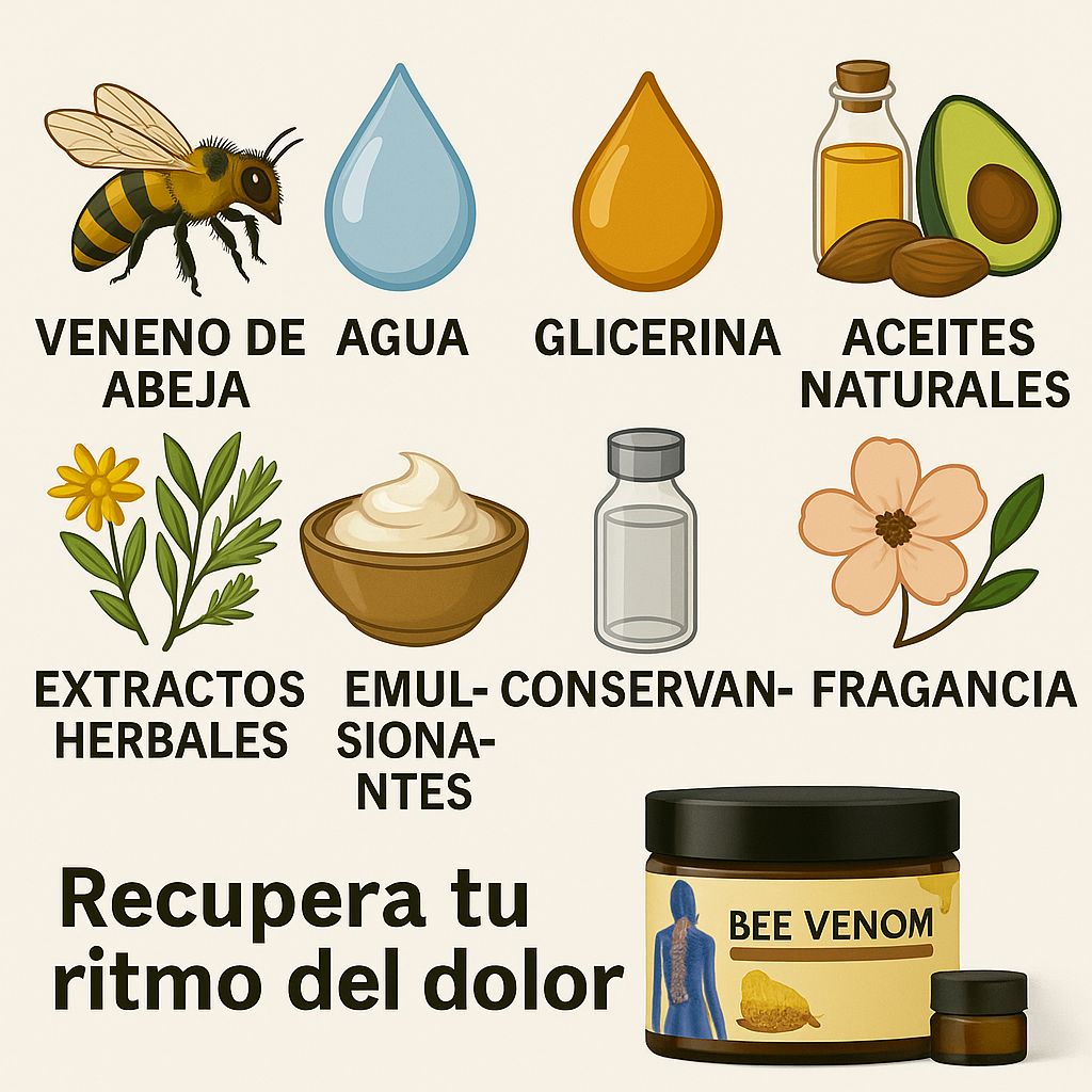 Crema con Veneno de Abeja - Alivio natural para articulaciones, músculos y piel.
