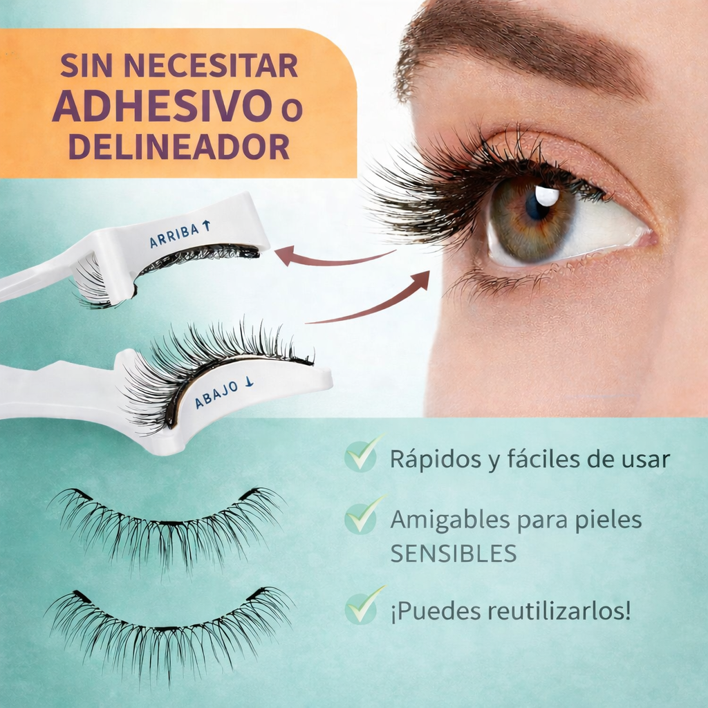 Kit de Pestañas Magnéticas - Volumen Intenso con Aplicador