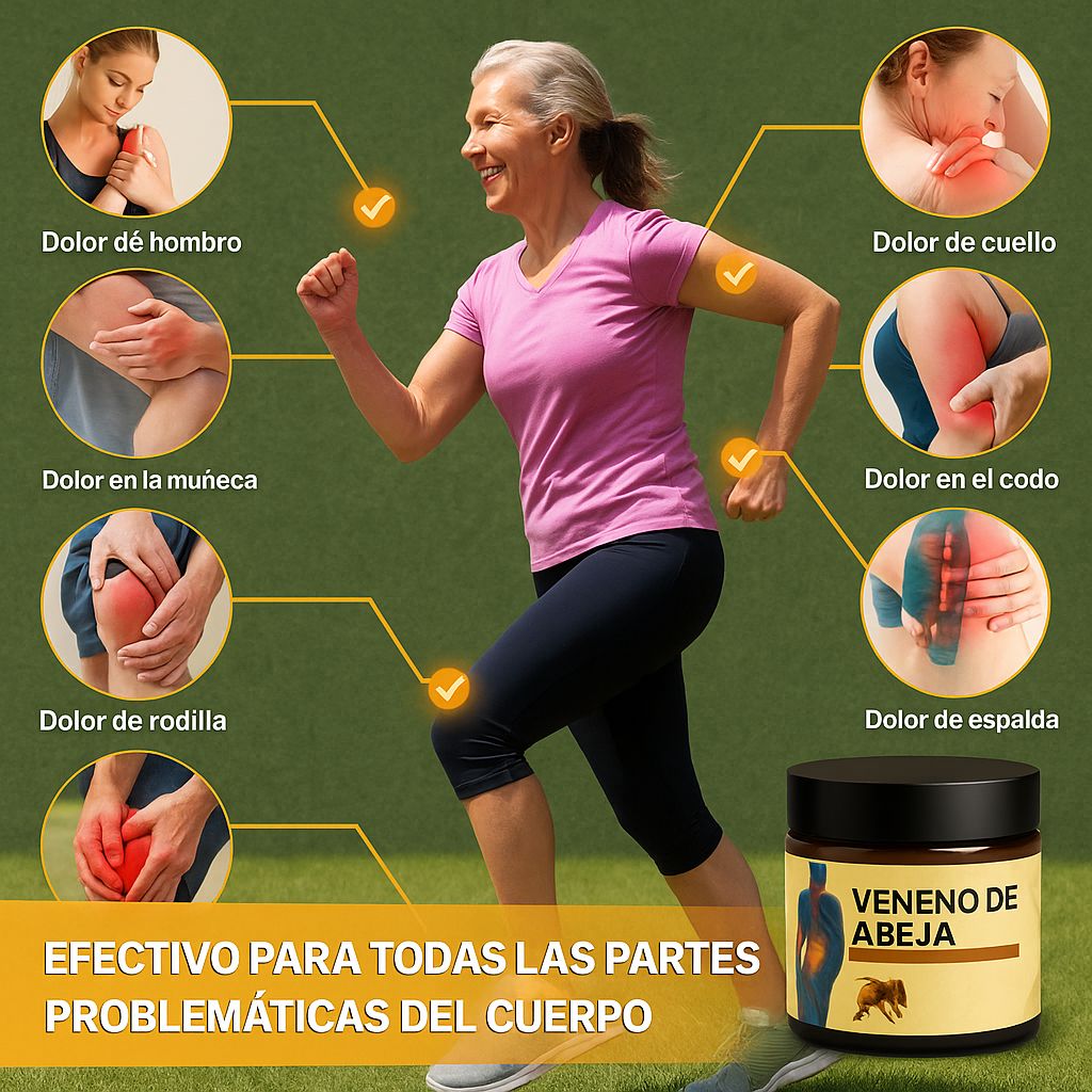 Crema con Veneno de Abeja - Alivio natural para articulaciones, músculos y piel.