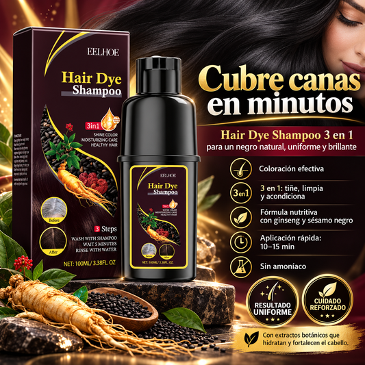 Champú Tinte Instantáneo para Cabello – Color Natural en Minutos