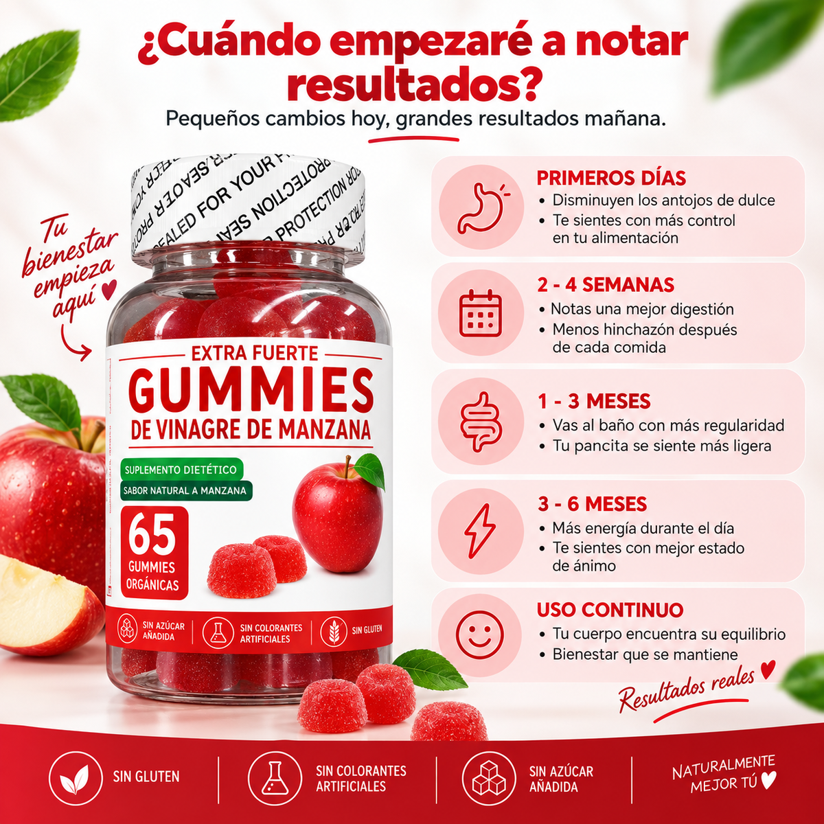 Gomitas de Vinagre de Manzana - Bienestar y Digestión
